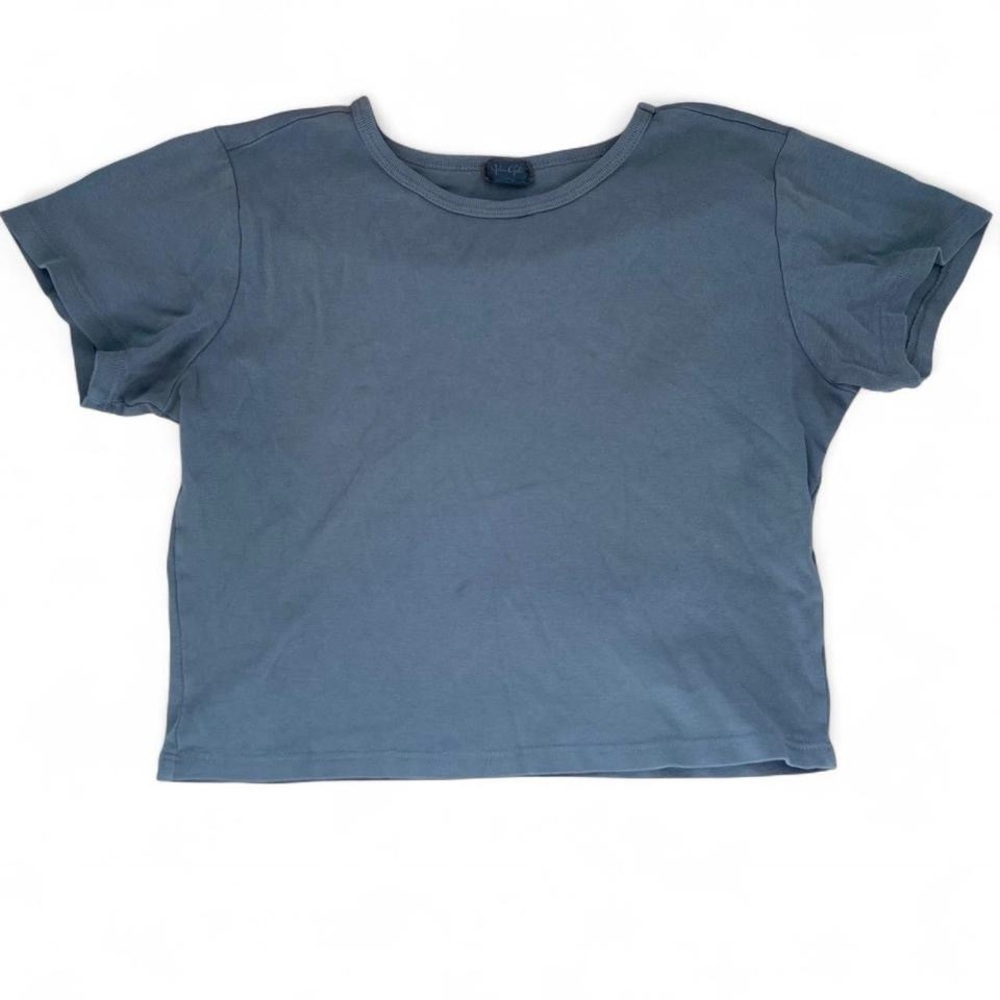 John Galt Brandy Melville Green Grey Crop Top